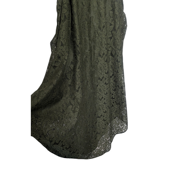 Wrapper Forest Green Lace Overlay Shift Maxi Dress Size 3X woodland fairy grunge - Picture 3 of 6
